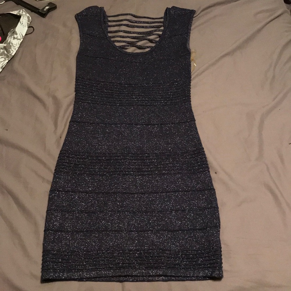 Wow couture - Black metallic bodycon dress